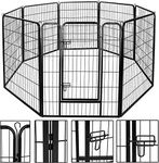 UNDERDOG Extra Heavy Duty Puppy Play Pen 8 x Panel Playpen Indoor/Outdoor Dog/Puppy Whelping Pen Pens (8 Panel 80x80cm)