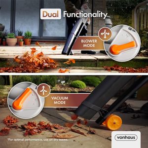 VonHaus 3000W Leaf Blower Vacuum – Powerful Garden Tool
