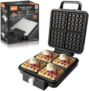 Jaffle Maker, Create Golden Waffles in Minutes! 4-Slice Stainless Steel Maker, 1500W with Adjustable Temp & Easy Clean - Brunch, Burgers, Hash Browns for Family Bonding (AU Plug)