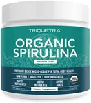 Organic Spirulina Powder - Made with Parry® Spirulina. The Best Spirulina in The World, Highest Nutrient Density - Non-Irradiated, 4 Organic Certifications, Vegan Farming Process (75 Servings - 8 oz.)