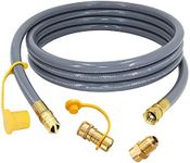 Upgraded 12 Feet 1/2 Inch Natural Gas Hose Propane Hose Extension kit with Quick Connect Fittings fit for Weber Grill Gas Conversion kit BBQ, Pizza Oven, Patio Heater and More NG Appliance - CSA