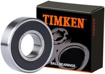 4PACK TIMKEN 6001-2RS Double Rubber Seal Bearings 12x28x8mm, Pre-Lubricated and Stable Performance and Cost Effective, Deep Groove Ball Bearings