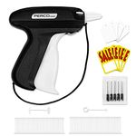 Perco Tagging Gun for Clothing - Tag Attacher Kit for Retail, Office, Warehouse, Yard Sale Labeling, & Pricing with Extra Needles, White Tags, Sale Tags, Plastic Barbs & J Hook Fasteners (Tag Gun Kit)