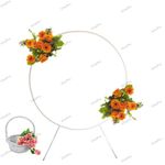 VinsPro-Round Arch Balloon Decoration Stand- Round-White Colour-Size 5 Feet Height(1.5M) X 6 Feet Width(1.82M)-Made of Strong PVC Plastic-for Birthday/Anniversary&All Types of Party Decorations.-White