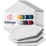 Ekkogo Acoustic Panels 12-Pack Soundproof Wall Panels 12''X10''X0.4'' Sound Panels High Density Sound Dampening Panels - [White Hexagon]