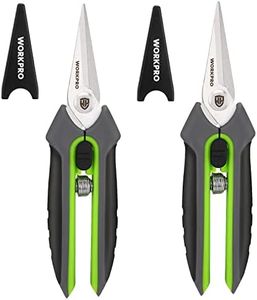 WORKPRO 2 Packs Pruning Shears, 6.5” Gardening Scissors Snips Clippers with Precision Blades, Hand Pruner Set with Sheaths