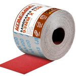 KONGMING Sandpaper Roll 10m x 93mm Grit 400 Aluminium Oxide Abrasive for Sanding Wood Paint Plaster Filler Metal