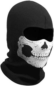 WTACTFUL 3D Skull Skeleton Lycra Masks Scary Balaclava Ghost Headwear Cosply Costume Halloween Party Ski Music Festivals Raves Full Face Mask Ghost-01