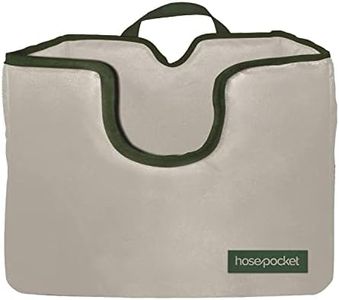 Expandable Garden Hose Holder by Hose Pocket – Store Your Expandable Garden Hose Neatly and Simply – Size SMALL Designed For 25-50 ft. Hose (Small)