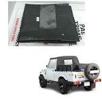 MODIFIED AUTOS Gypsy Soft Top Half Hood Black Colour Cover | for Maruti Gypsy King Half Hood with Window