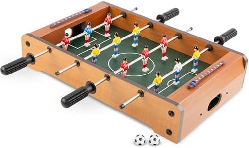Foosball Table - 20-Inch Mini Soccer/Football Table Game for Arcade, Game Room, and Mancave - Set Includes Two Balls and Score Keeper by Hey Play