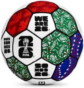 Covbozk FIFA World Cup 2026 Licensed Size 5 Soccer Ball, Waterproof PU Leather Match Training Ball for Adults Indoor Outdoor All Weather