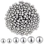 SUPERFINDINGS About 450Pcs 3 Styles Burnishing Media Shot Stainless Steel Polished Beads 4~6mm Tumbling Media Shot Polishing No Hole Beads for Rust Removal Rough Polishing Precsion Polishing