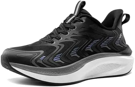 ALLSWIFIT Women's Running Walking Tennis Shoes Comfortable Non-Slip FlyLife Breathable Athletic Workout Gym Cross Trainer Sports Sneakers,Size 8.5,Black,SARR021W