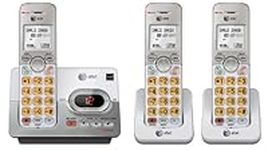 AT&T DECT 6.0 3 Cordless Phones with Caller ID, ITAD, Handset Speakerphones, White and Grey