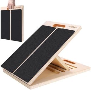 Portable Slant Board for Calf Stretching, Adjustable Wooden Calf Stretcher Incline Board, Calf Stretch Board for Squats Leg Knees Heel Ankle Stretching