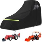 Tractor Cover,900D Waterproof Tractor Cover,UV Protection,Dustproof,Replace for John Deere 1,2,3 Series 1025R 2320 2720 3520, Kubota and Mahindra with Backhoe, Mid 189 L x 76 W x 86 H inch