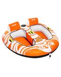 VEVOR Towable Tubes for Boating 2 Person, Inflatable Boat Tubes and Towables with 2 Cockpits, 340lbs Water Sport Tubes for Boat to Pull - with 840D Full Nylon Cover, Padded Grab Handles & Safety Valve