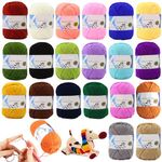 20 Multicolour 50g Super Soft Milk Cotton Wool Yarn for Knitting Crochet Baby Garments hat Shoes Socks Scarf Toy Making