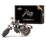 Signstek Fathers Day Motorbike Gifts for Dad, Vintage Handcrafted Iron Motorbike Model Gifts for Dad Husband Men, Collectible Sculpture for Motorcycle Lovers, Bronze Tone Metal, Birthday Gift for Dad