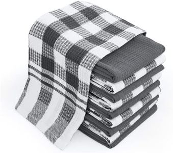 Chef Pomodoro Paños de Cocina Gofre - Paquete de 10 - Trapos Cocina Algodón 100%, Bayetas de 38 cm x 63 cm - Trapos de Cocina para Secar - Textiles de Cocina (Pack de 10, Gris)