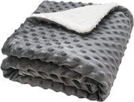 iEvolve Baby Blanket Ultra Soft Double Layer with Dotted Backing Receiving Blankets Toddler Baby Nursery Bed Blankets Shower Gifts(80 * 100cm,Grey)