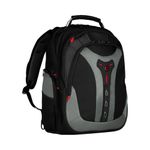 Wenger Pegasus 17‑Inch Laptop Backpack with Triple‑Protect Padded Laptop & Tablet Compartments, Essentials Organizer, Airflow Back Padding, Pass‑Thru Trolley Sleeve, Black/Grey