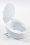 NRS Healthcare Linton Raised Toilet Seat with Lid, 150 mm / 6 inch, White