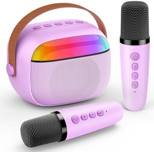 Gralal Regalo Niña 3 4 5 6 7 8 9 10 Años, Karaoke 2 Microfonos Inalambricos Microfono Karaoke Infantil Juguetes Niña 4-11 Años Micrófono Inalámbrico Bluetooth Regalos Niña 3-12 Años Regalo Navidad