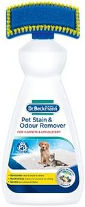 Pet Stain & Odour Remover 650 mL | removes pet messes with 1st application | 2 in 1 brush for easy handling and deep cleaning| Neutralises odours to prevent resoiling | Gentle on colours & fibres