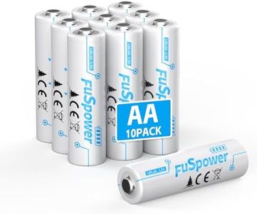 Fuspower AA Batteries 10-Pack Double A Batteries 10-Year Shelf Life1.5V LR6 AA Alkaline Battery for Clock, Remote Controllers, Flashlights and Household Office Devices