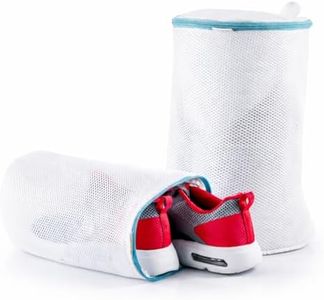 Travel Fanatics Extra Thick Reusable Shoe Washing Bag ​With Zipper (L + XL) - Lingerie Bags For Laundry, Shoe Washing Machine, Shoe Dryer Bag - 2 Pack