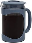 Primula Burke Deluxe Cold Brew Iced Coffee Maker, Comfort Grip Handle, Durable Glass Carafe, Removable Mesh Filter, Perfect 6 Cup Size, Dishwasher Safe, 1.6 qt, Blue