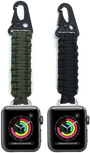 Murciful Paracord Keychain Clip Compatible with Apple Watch Series Ultra 2,iWatch Series 9 8 7 6 5 4 3 2 1 SE,Ultra,Military Braided Strap,Outdoor Versatile Field Survey.