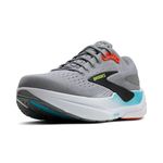 Brooks Men’s Ghost Max 3 Neutral Running & Walking Shoe, Primer Grey/Antarctica/Red, 10