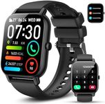 Smart Watch for Men Women Answer/Make Calls, 1.85"Fitness Tracker with Heart Rate Sleep Monitor Fitness Watch 100+Sports Modes Step Counter IP68 Waterproof Activity Trackers Smartwatch for Android iOS