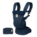 Ergobaby Omni Dream Baby Carrier for Newborns from Birth to 20.4 kg, 4 Positions with SoftTouch Cotton, Ergonomic Baby Front-Inward and Back Carry Position, Midnight Blue