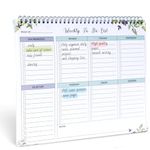 Koogel Weekly Planner Pad, 52 Sheets 22 x 28 cm To Do List Notepad Daily Planner Work Planner Weekly to View Planner Task Notes Scheduler for Work School Home Personal Organized