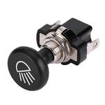 Pull Light Switch switches push/pull,12V Metal + Plastic Material Car Headlight Push Pull Light Switch Button universal for Cart EZGO Club Car Black headlight light switch