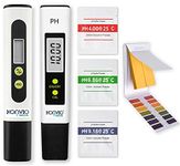 KONVIO NEER Total Dissolved Solids TDS Meter, Ph Meter and Ph Strip, Full Water Testing Kit with Buffer Powder