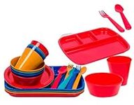 Wal-Mart Kids Dinnerware 24pc- Mult