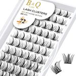 Lash Clusters D Curl 8-16 mm DIY Eyelash Extensions 72 Clusters Lashes C D Curl LASH Fluffy Individual Lashes Eyelash Clusters Extensions Individual Lashes Cluster DIY at Home (B31-D-8-16mix)