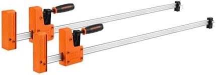 Jorgensen 2-pack 30” Bar Clamp Set, 90° Parallel Clamp Cabinet Master, Steel Jaw Bar Clamp for Woodworking, 1500 lbs load Limited