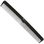 Kobe Professional Carbon Fibre Comb, Compact Carbon Comb, Coarse Fine 2 Teeth sizes, Shatter-Proof, Anti-Static, Barbers, Salon Hairdresser Hair Care Tools For Men And Women, Super strong 18cm Long ideal for salon or home use.