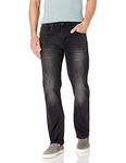 Buffalo David Bitton Men's Slim Ash Jeans, Dark and Sanded Black, 38W x 32L