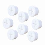 Keenkee 8 Pack Cable Cord Grommet 3/4 Inch Flexible Wire Rubber Grommets for Desk and Other Furniture Wall Hole Cover Cable Management Wire Organizer Cable Pass Through, White Color