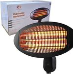 Nassboards, Wall Mounted Heaters Made from Steel, Powered by Electric Quartz Bulbs with 3 Adjustable Temperature Settings - For Indoor and Outdoor Use, Provides Light at Night, Sturdy Attachment
