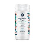 BB&CO Bath & Body Wipes — 30 Wipes — Use as Diaper Wipes, for Bath & to Freshen — Alcohol, Chlorine, & Rinse Free — No EDCs — Safer for Baby — Good for the Whole Family — Made in USA (Cucumber & Aloe)