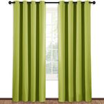 NICETOWN Blackout Curtain Window Panel Drape - (Green Color) Thermal Insulated Window Covering Room Darkening Grommet Top Drapery for Living Room, 52Wx84L, 1 Piece