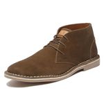 LOUIS STITCH Chukka Boots Men| Suede Leather Boots for Men| Handcrafted Ankle Boot for Men| Formal Office & Business Wear Shoes | Stitch Down Desert Boots | Size-UK08 Olive Green (SDSUCKPL)